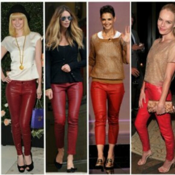 AG Adriano Goldschmied Women's Farrah Skinny Fit style LSS1288 Jeans RED Size 24 - Picture 2 of 12